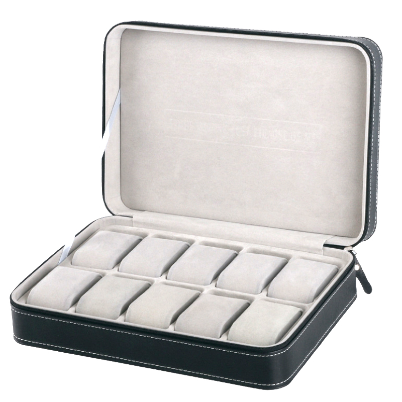TK Caja De Relojes De Lujo Para Viaje Cierre De Cremallera Organizador De Almacenamiento Para Hombres Y Mujeres Caja De Exhibición De Joyería De PU Cuero