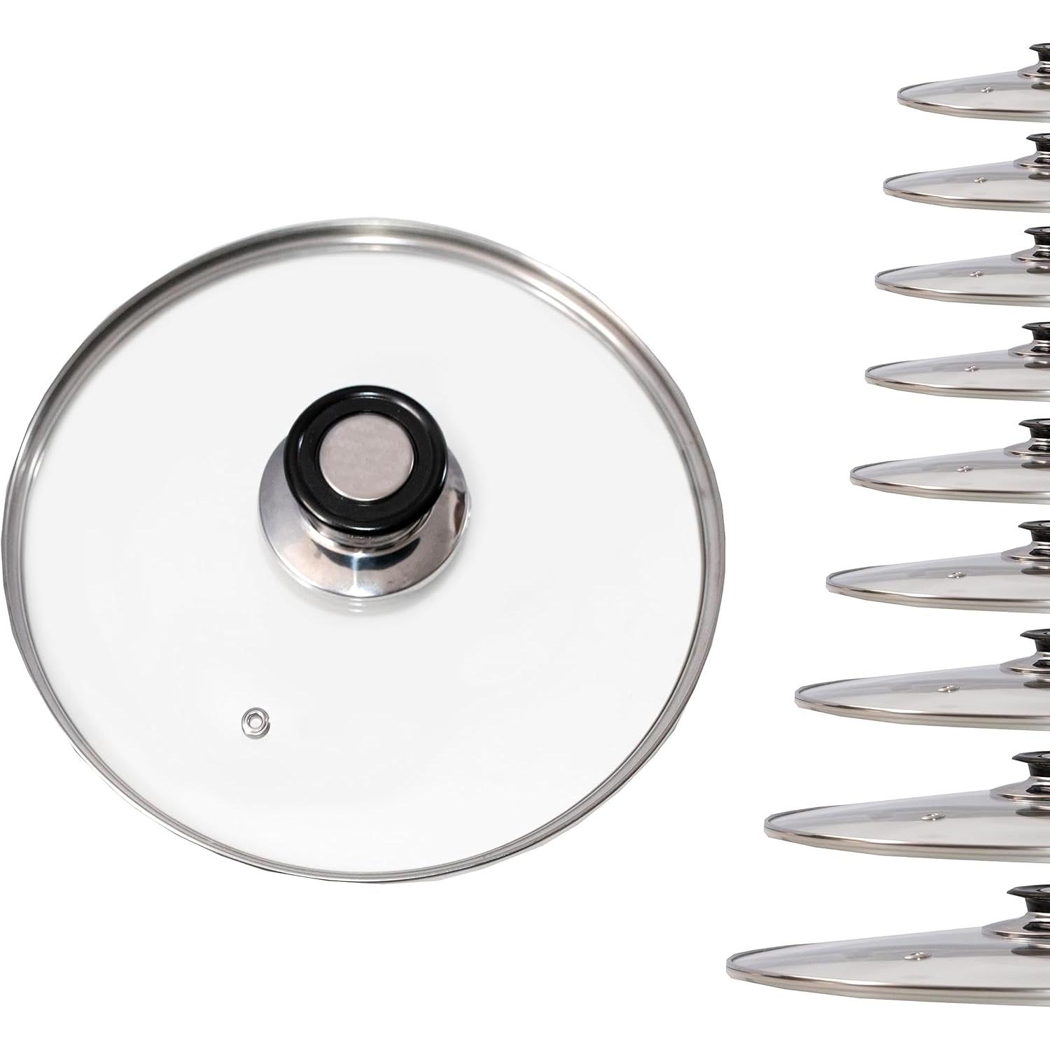 C.A | Tapa de Cristal Universal 🍳 | 14–34 cm | Para Sartenes y Ollas | Mango Ergonómico y Resistente
