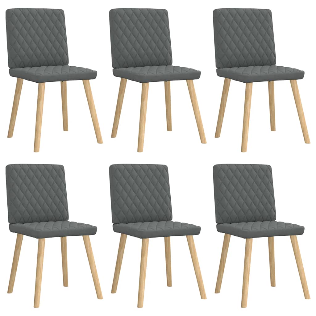 vidaXL Sillas de comedor 6 unidades de tela  45 x 54 x 86 cm Multicolor