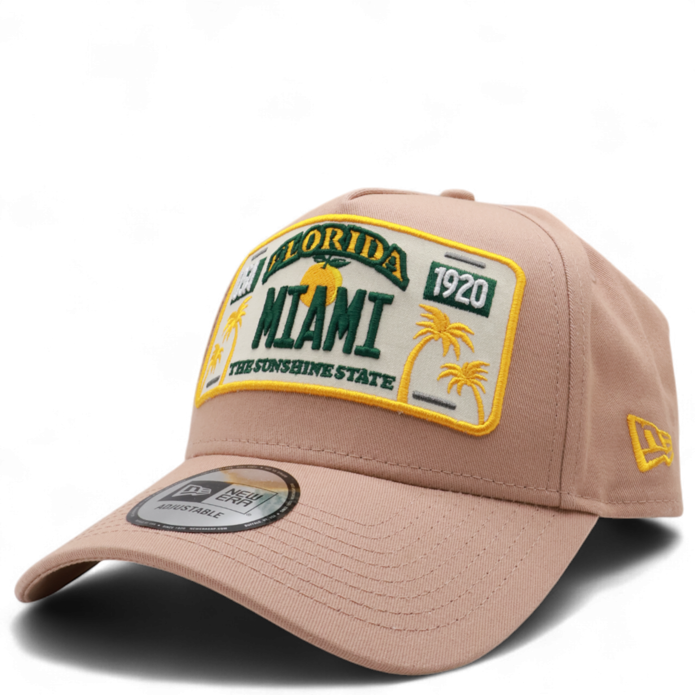 Gorra New Era Miami License Plate 9FORTY Beige Hombre Moderno, Ropa casual 100% Algodón