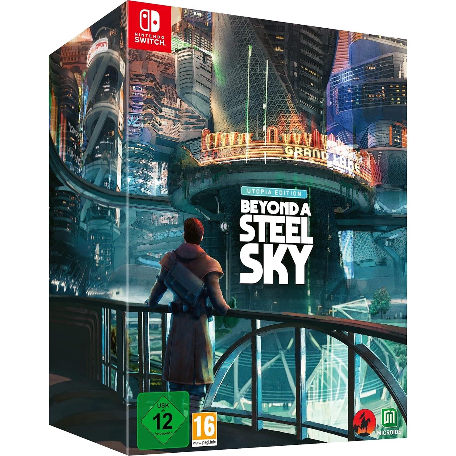 Beyond A Steel Sky Utopia Edition (Homolograma/Steelbook/Tarjetas/Pin/Stickers/Artbokk/Ban.Son/Llav) Juego para Consola Nintendo Switch [PAL ESPAÑA]