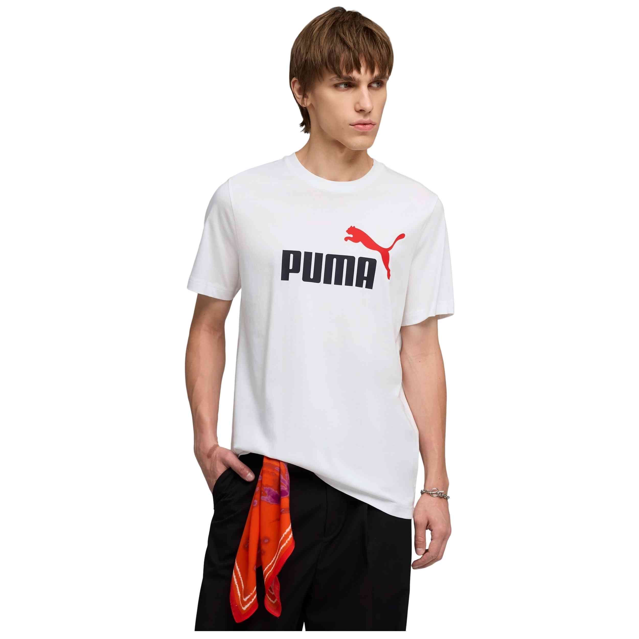 Camiseta De Manga Corta Puma modelo Essentials 2 Colour No. 1 Logo para Hombre en color Blanco