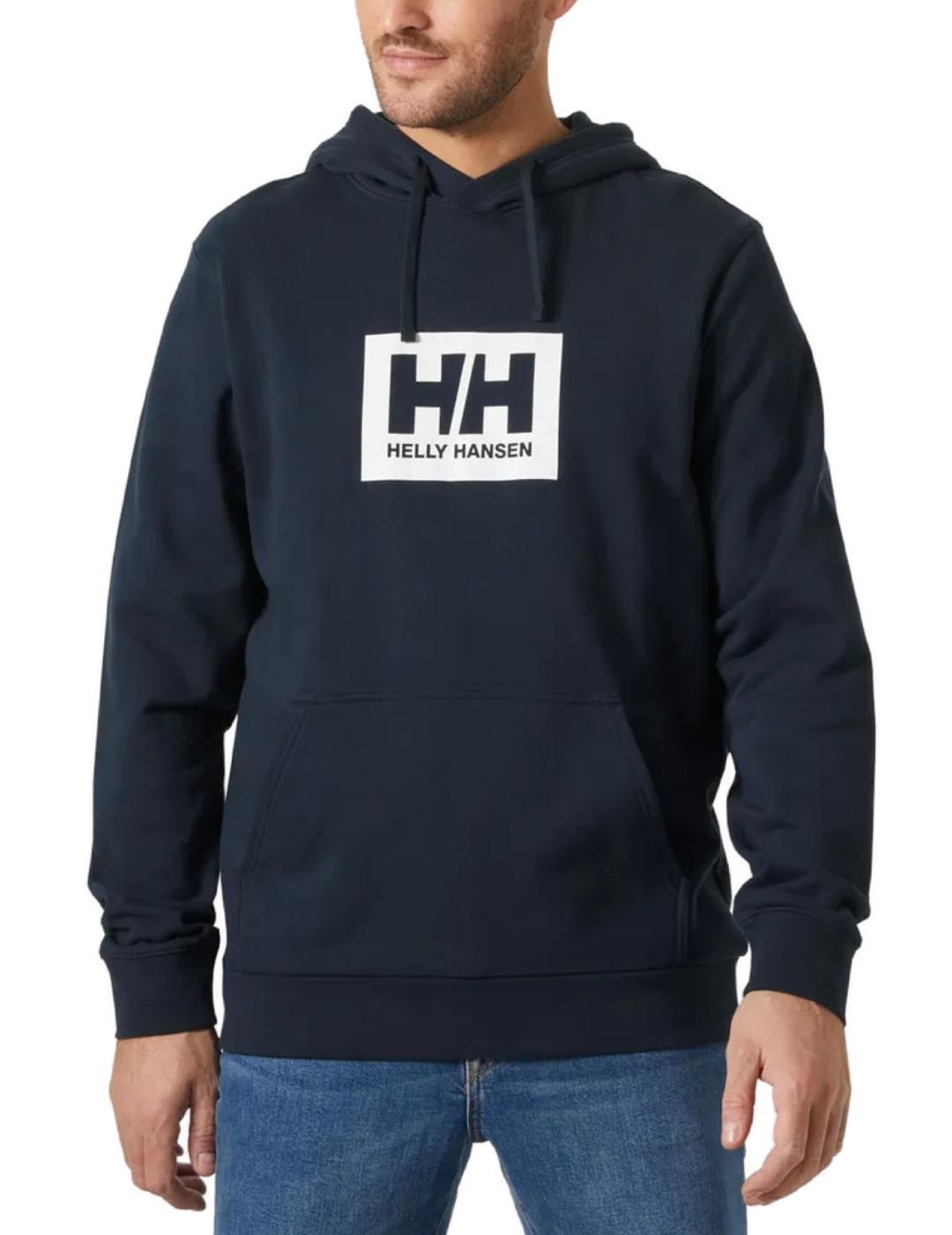 Sudadera Helly Hansen con capucha marino para hombre