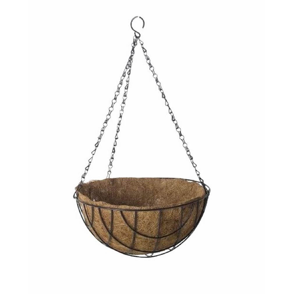 Gerimport Macetero Coco Colgante Natural 26x26x46 Cm Decorativo Ecológico