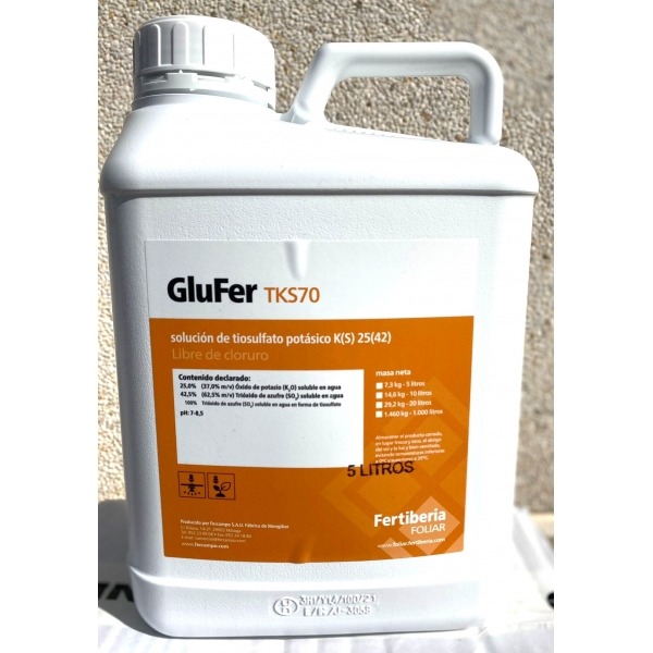 Abono foliar potasico concentrado 5l. Tiosulfato potásico al 25%