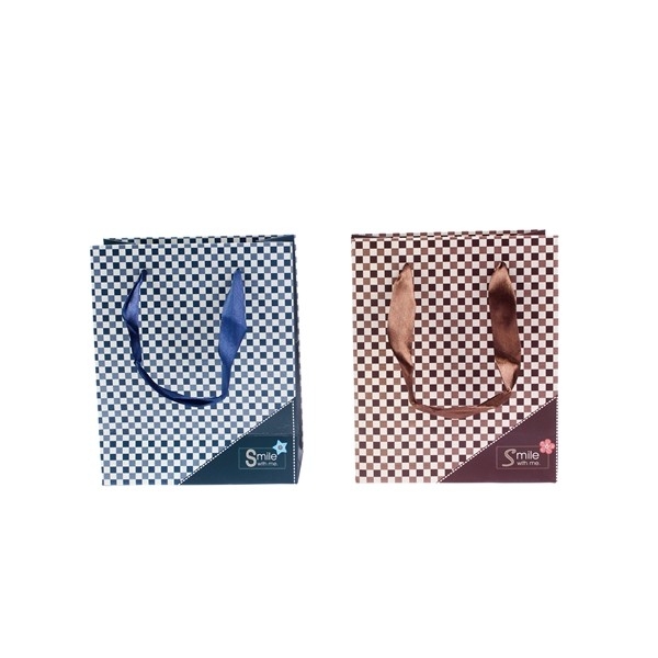 Disok - Lote 20 Bolsas de Regalo Hombre Cuadros - Ideal para Regalos - Diseño Atractivo