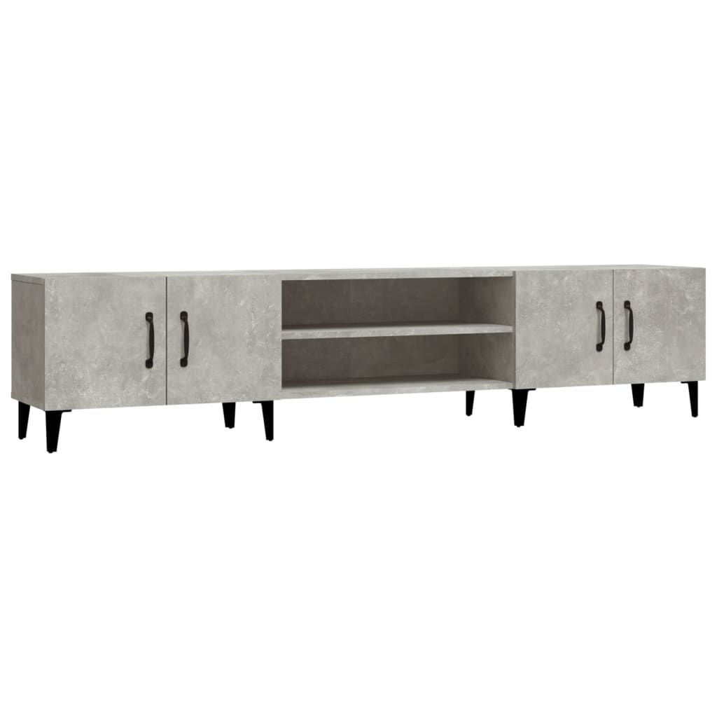 vidaXL Mueble de TV madera contrachapada gris hormigón 180x31,5x40 cm