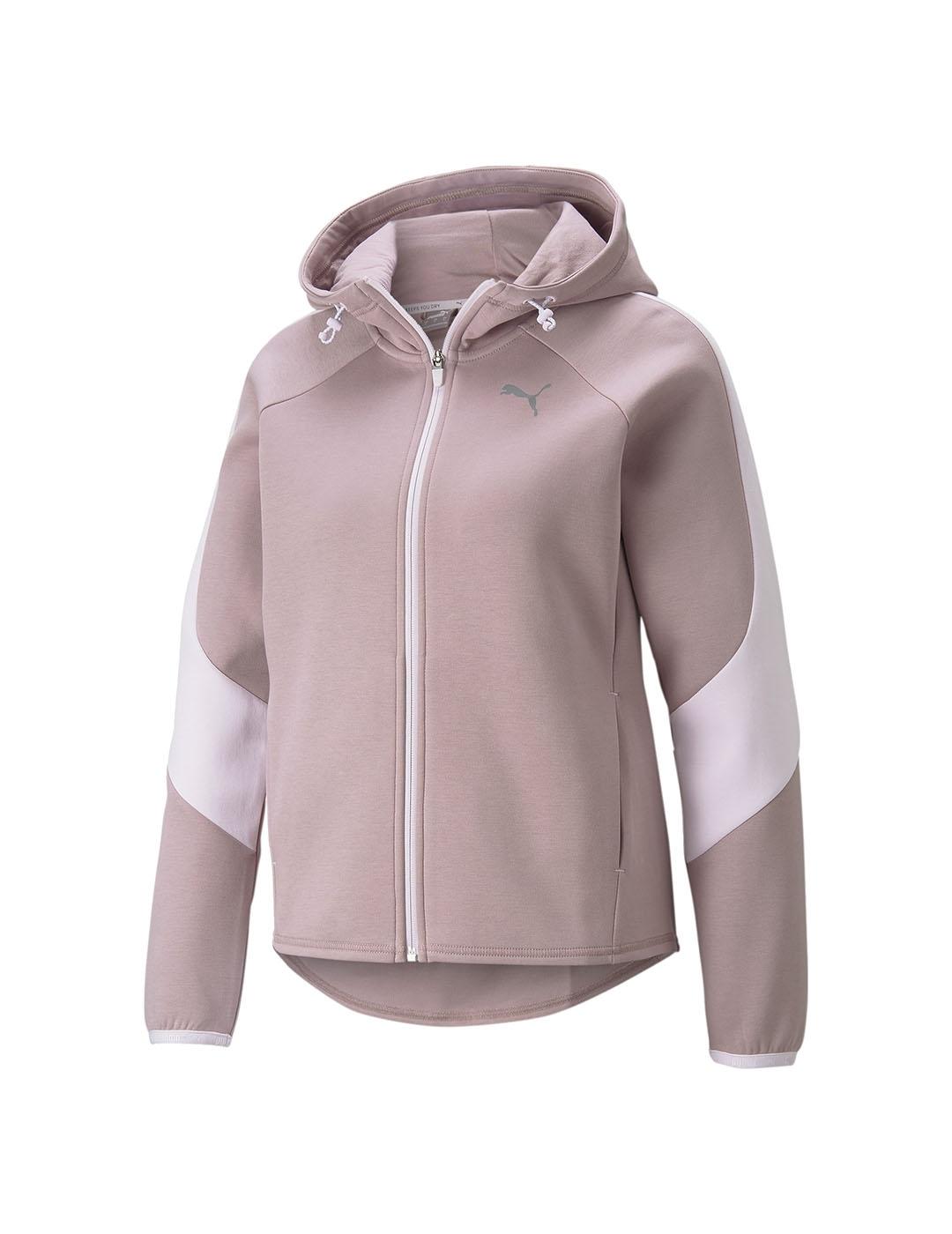 Sudadera Mujer Puma Evostripe Morada - Corte Clásico