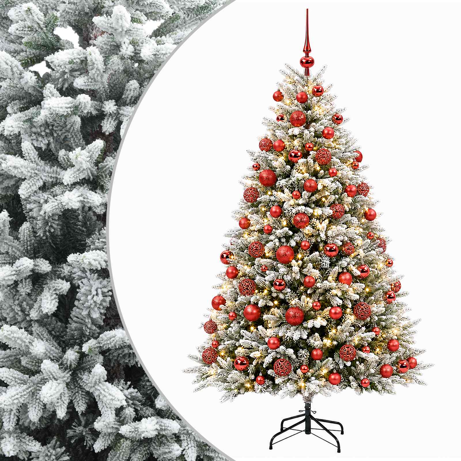 vidaXL Árbol de Navidad Artificial con Adorno 210 cm 300 LED