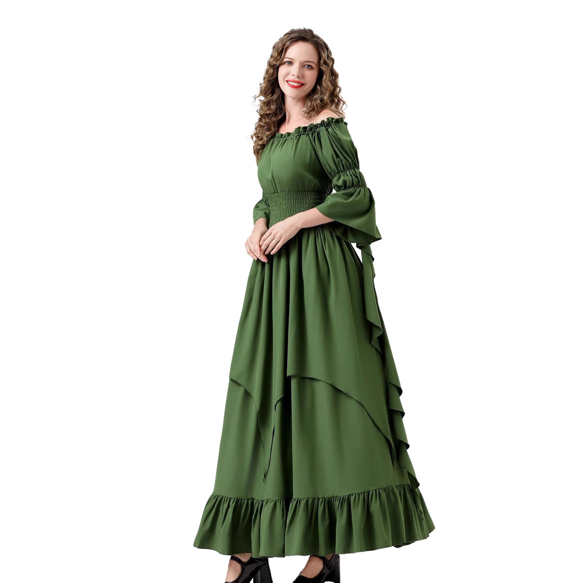 Vestido Renacentista para Mujer, Disfraz Medieval, Vestido Victoriano, Campesino Gótico, de Hada, Bruja, para Boda, Vestido Interior