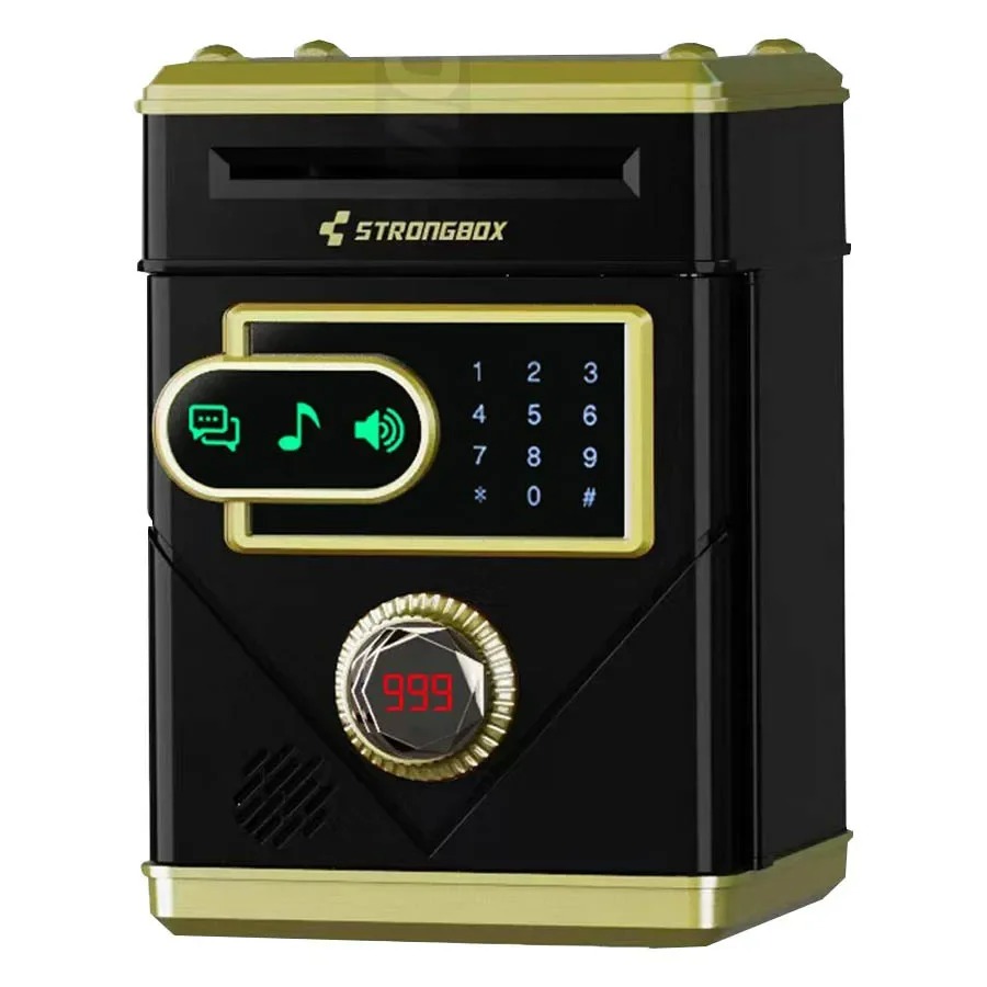 Hucha Electrónica Niños 3-12 Años, Hucha con Pantalla Táctil Hucha Cajero Automatico Huchas Originales para Niños, Regalo para Niños