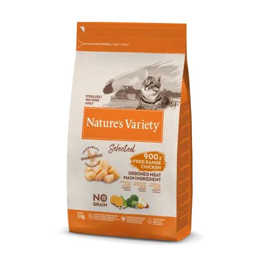 Nature's Variety Pienso Selected de Pollo Campero para Gatos Esterilizados - 3 Kg3