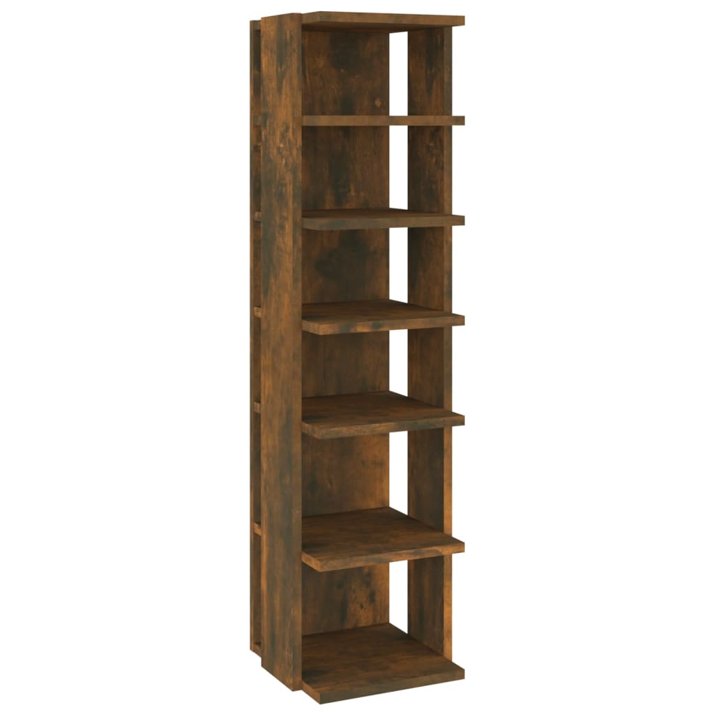 vidaXL Mueble Zapatero Contrachapada Hormigón 27,5x27x102cm Armario Banco Color Gris hormigón,  Blanco,  Gris sonoma