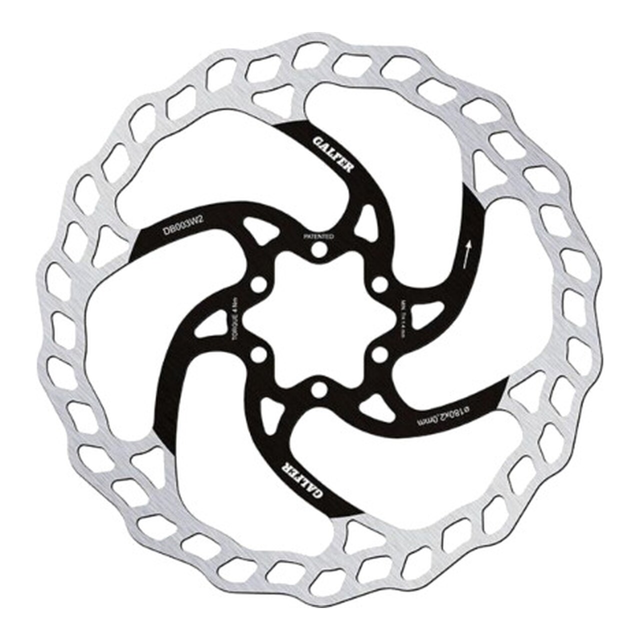 Disco De Freno Fijo De Montaña De 6 Tornillos Wave 180X2.0 Mm 525178321