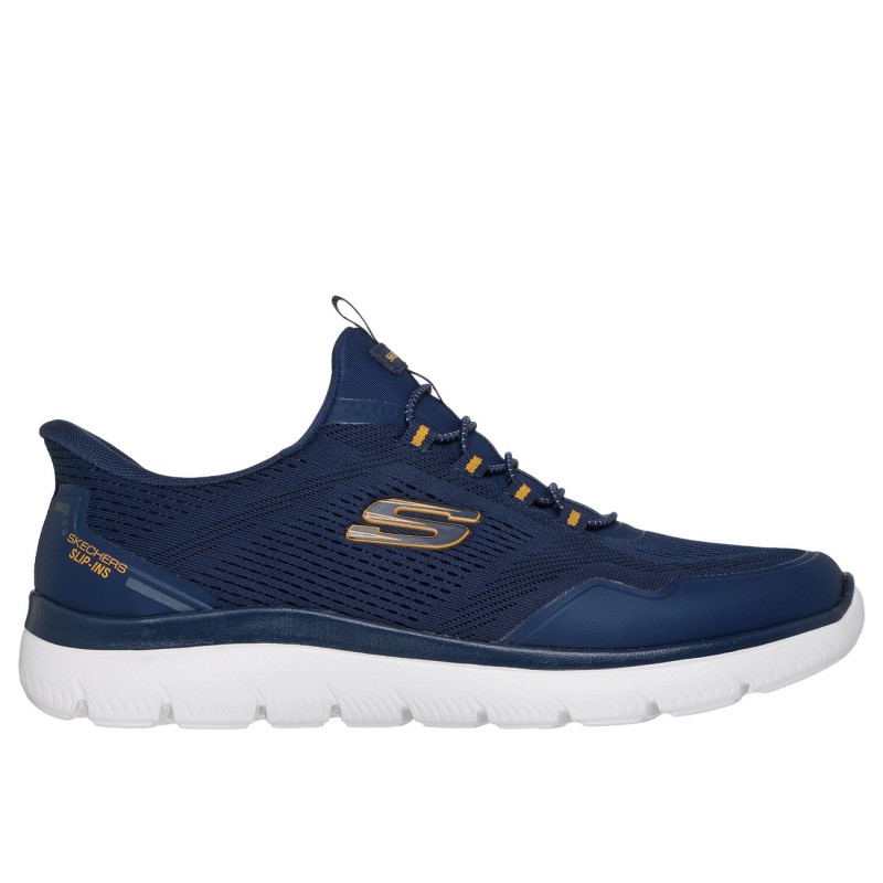 SKECHERS 233045 NVYL  39404 26I DEPORTIVO CORON ELASTICO NAVY YELOW.