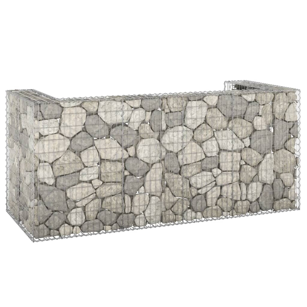 vidaXL Muro de Gaviones para Contenedor de Basura Acero Cobertizo Cubos Cesta Dimensiones 110 x 100 x 110 cm,  180 x 100 x 110 cm,  254 x 100 x 110 cm y mas