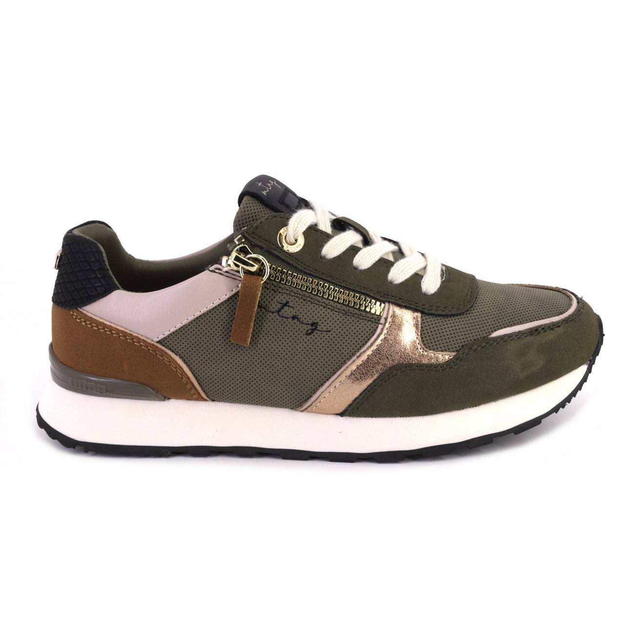 MUSTANG 60391 Zapatillas casual de mujer kaki 625