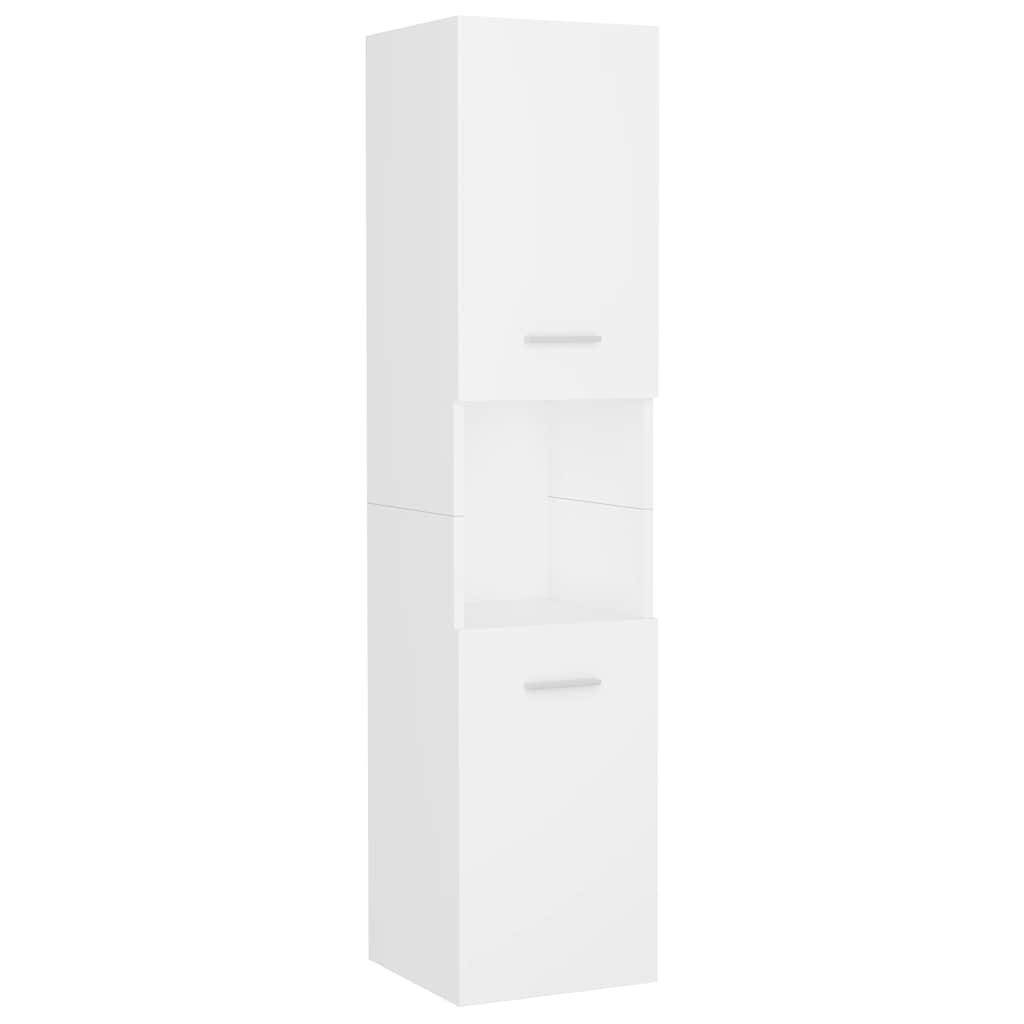 vidaXL Armario de baño madera contrachapada 30x30x130 cm en color Blanco/Marrón roble/Negro y más | almacenamiento funcional diseño moderno para baño dormitorio sala