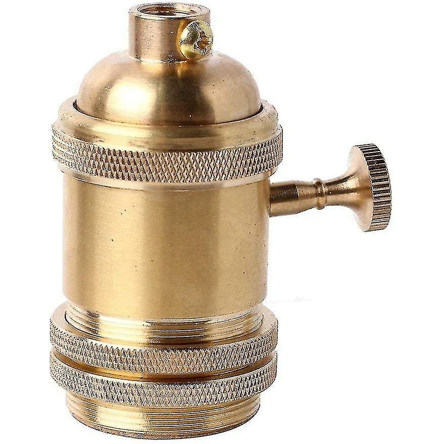 TK Base de la lámpara Con Interruptor La Vendimia Latón Cobre Socket Holder Para Retro Edison Estilo Bombilla E27
