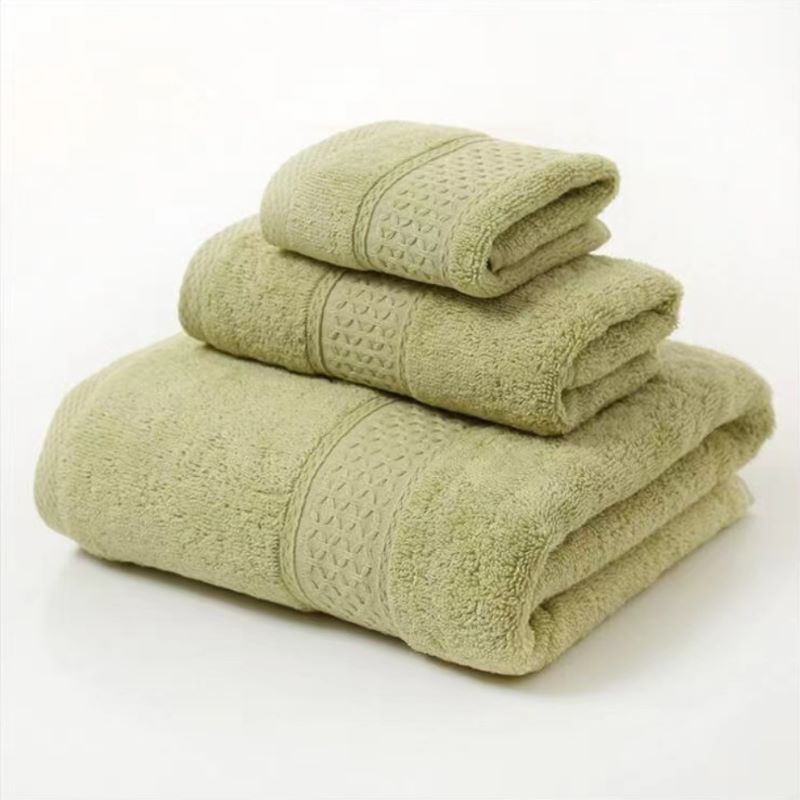 Juego de toallas de Algodón de lujo para el hogar, Set de 3 piezas, Ultra suave, highly absorbente, incluye 1 toalla de baño, 1 toalla de mano, 1 paño