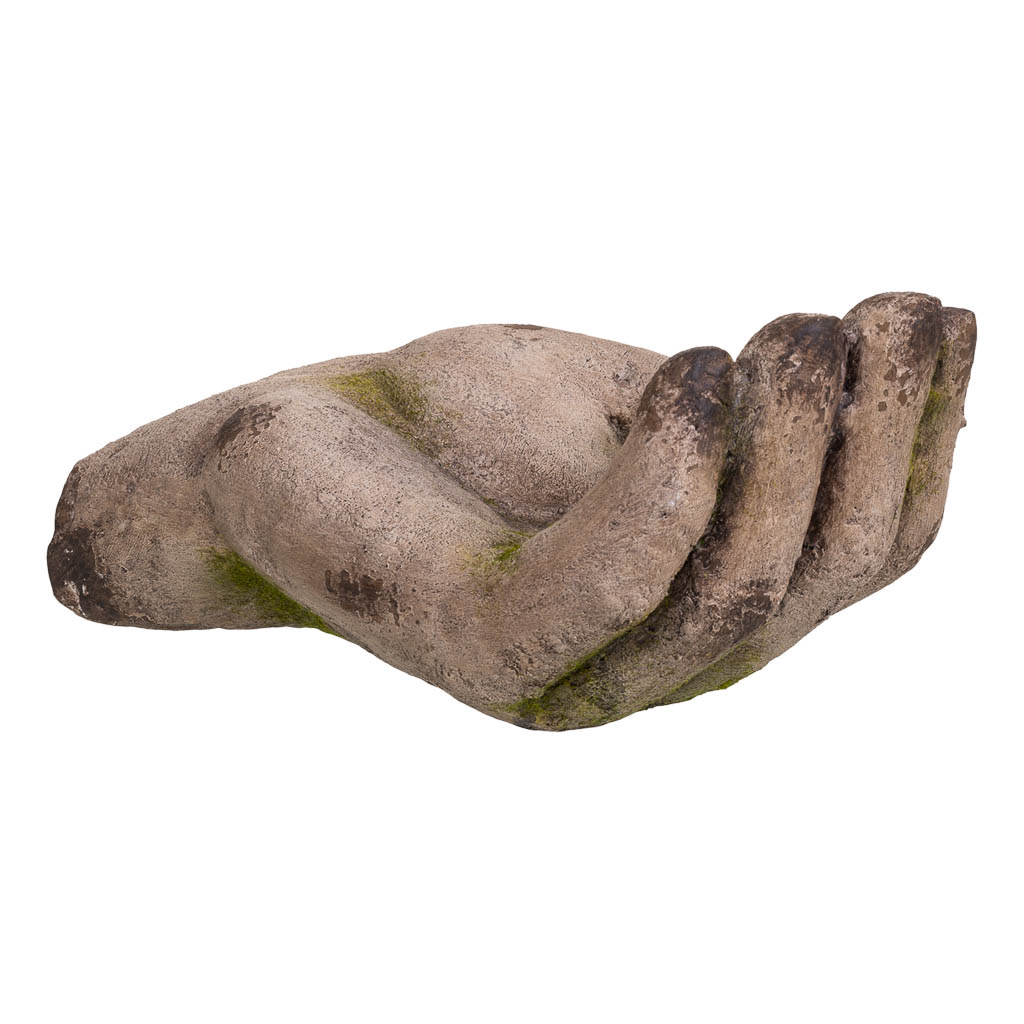 Wonderlust Deco - Mano decor de magnesio color piedra, 30x18x14h cm Multicolor 30x18x14h cm