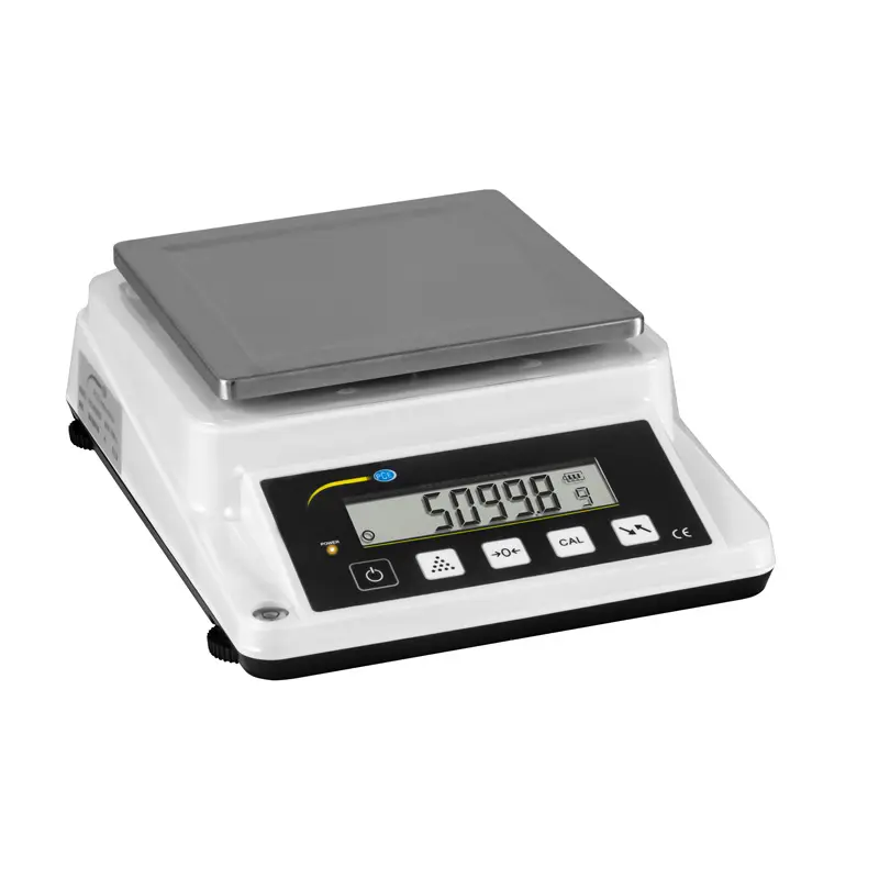 Balanza cuentapiezas con cómputo de piezas / Posibilidad de usar pilas para uso móvil / Burbuja de nivel para una correcta nivelación de la balanza / Interfaz RS-232 / Apta para uso móvil / PCE Instruments