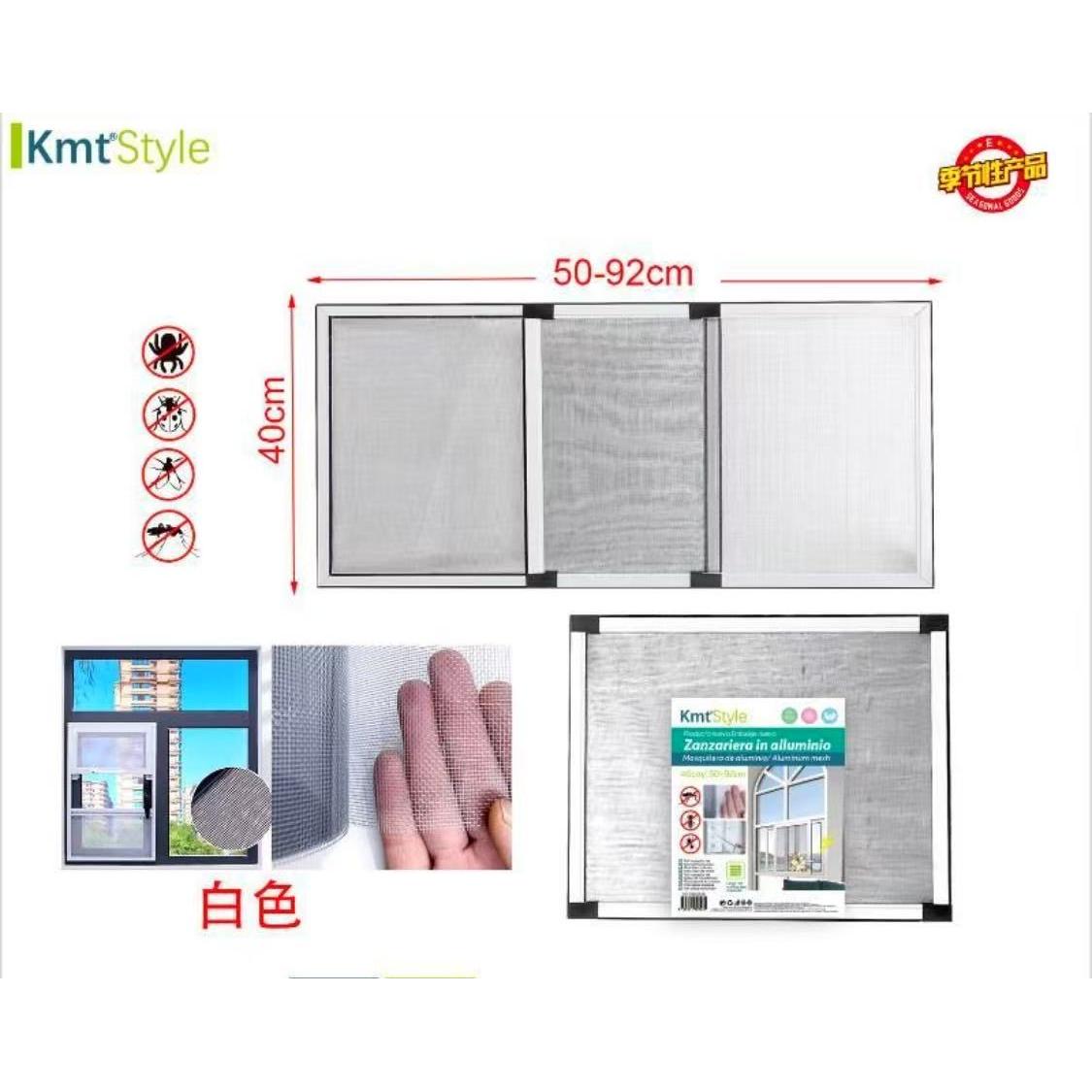 KMTSTYLE Mosquitera extensible de aluminio , Mosquitera fija extensible  adaptable a ventanas, anti-insectos (mosquitos o moscas) (70x100-192)(50x70-132)(40x50-92)