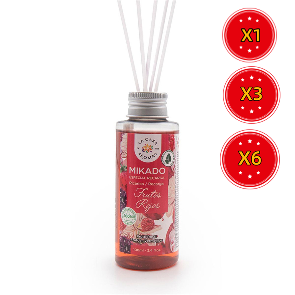 Mikado - Aromatizador de Ambiente 100 Ml - Pack de 3 y 6 Unidades - Variedad de Fragancias - Aromaterapia en Casa