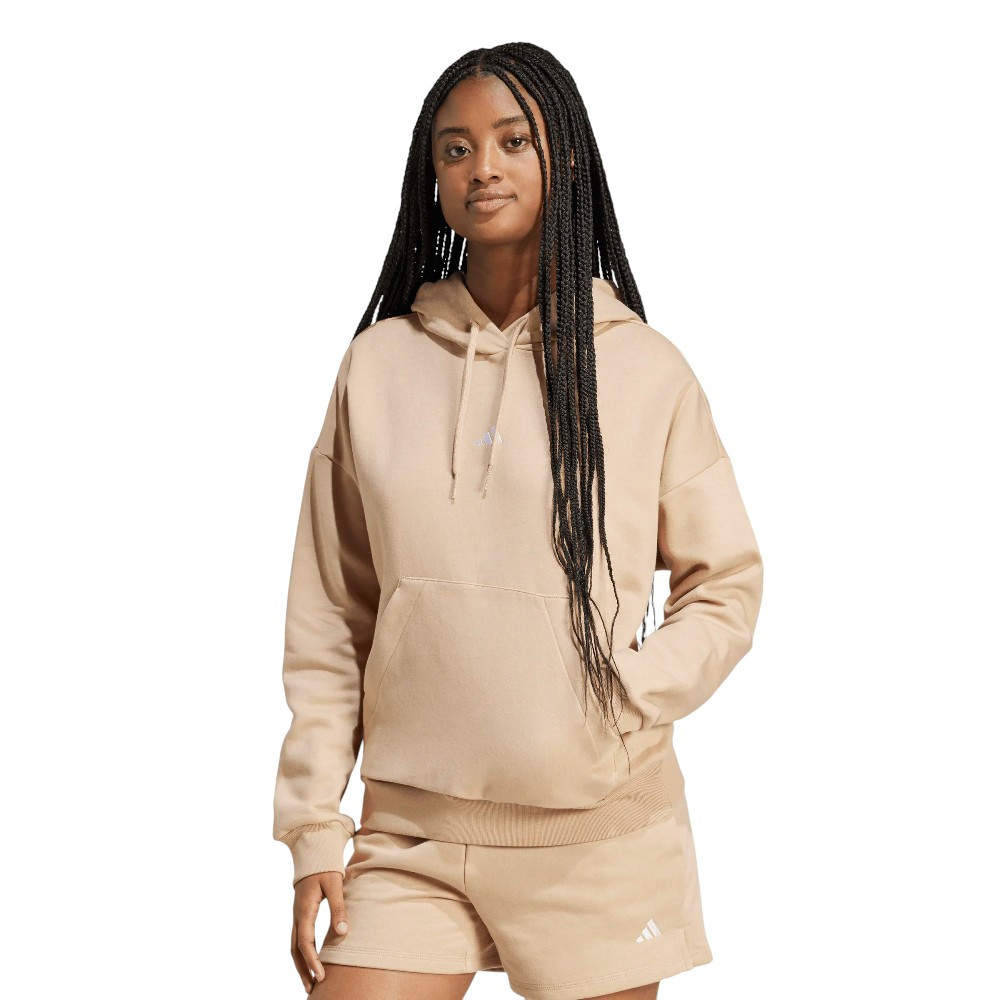 Sudadera Adidas Si Fleece Hd Marron Arecál Jv7310 Hoodie Casual Mujer