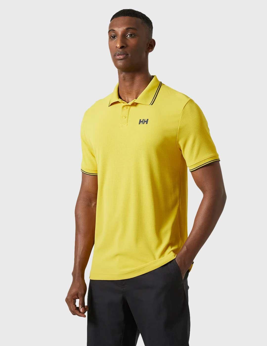 Helly Hansen Kos Polo de tejido técnico amarillo para hombre