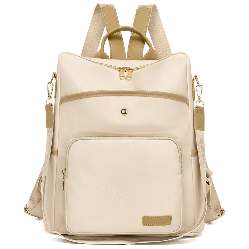 CA Bolso de mujer, nueva mochila con textura de cuero suave, estilo coreano, mochila escolar retro de moda, bolso de viaje de tendencia de color sólido simple