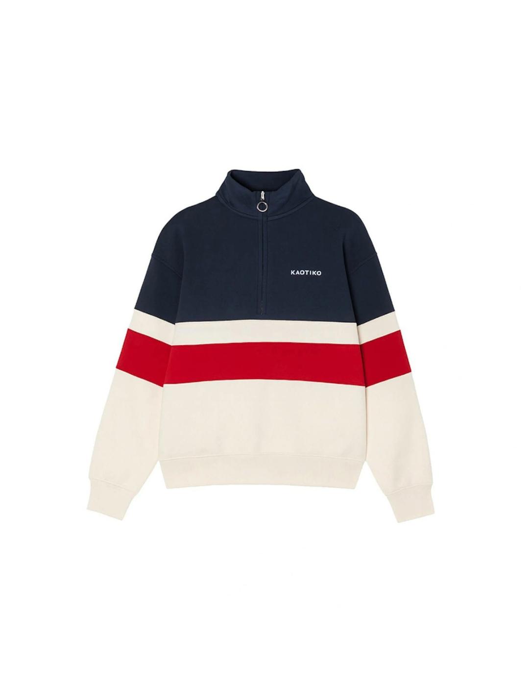 KAOTIKO SUDADERA MARINO 1/4 ZIP CARTER