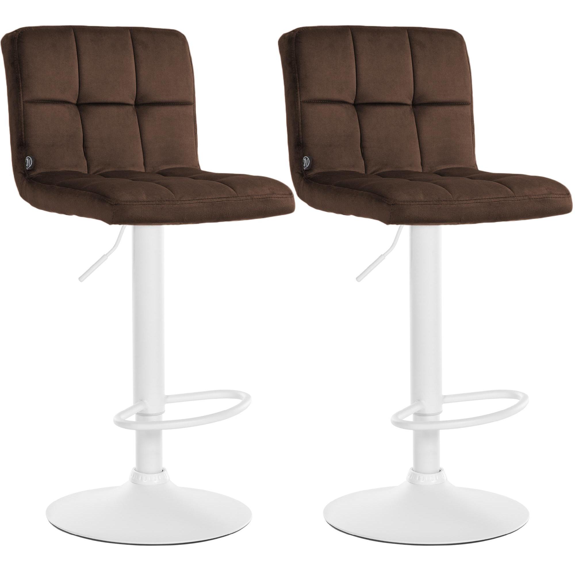 2er Set Barhocker Peru Samt wei