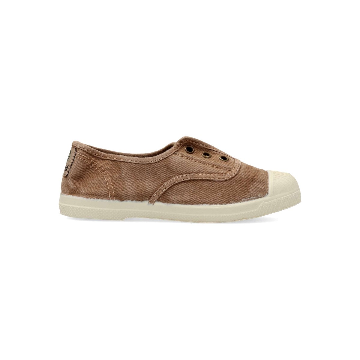 Natural World - Zapatillas de lona vegana para niña modelo Old Grape, hechas 100% en España con algodón orgánico y suela de caucho natural