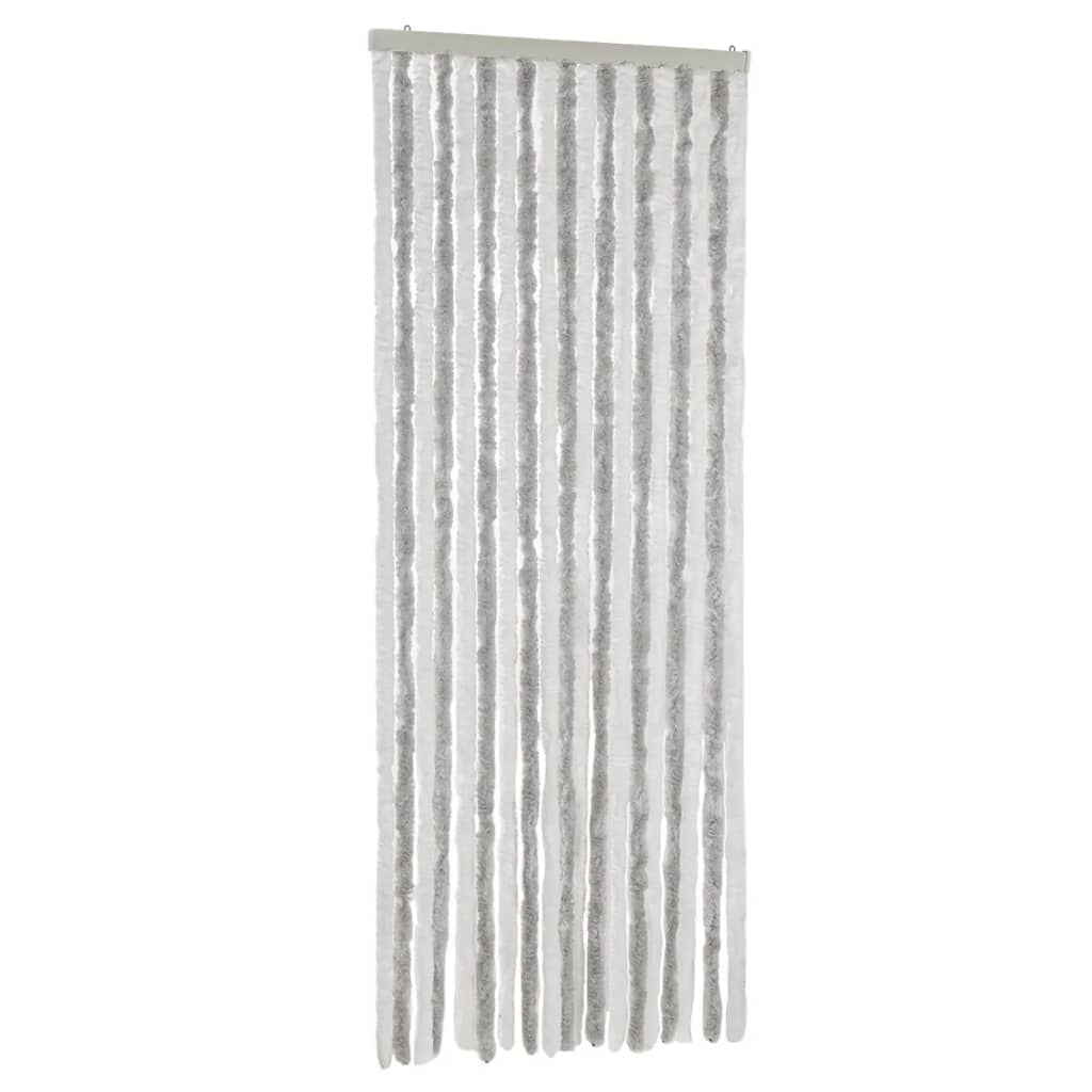 vidaXL Cortina Antimoscas Persiana Protección Chenilla 56x185 cm Color Beige, beige and dark brown, Gris y mas