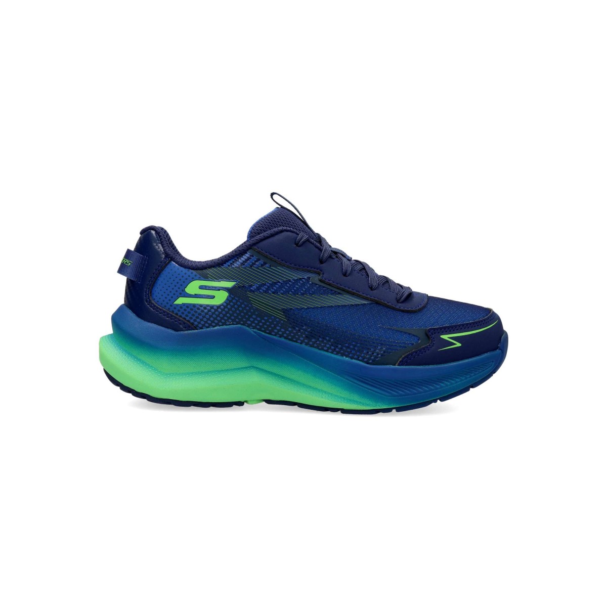 Skechers - Zapatillas deportivas Max Cushioning Ascender Stable-Pacer para niño, con parte superior de malla y plantilla Air-Cooled Goga Mat™ transpirable de alto retorno de energía