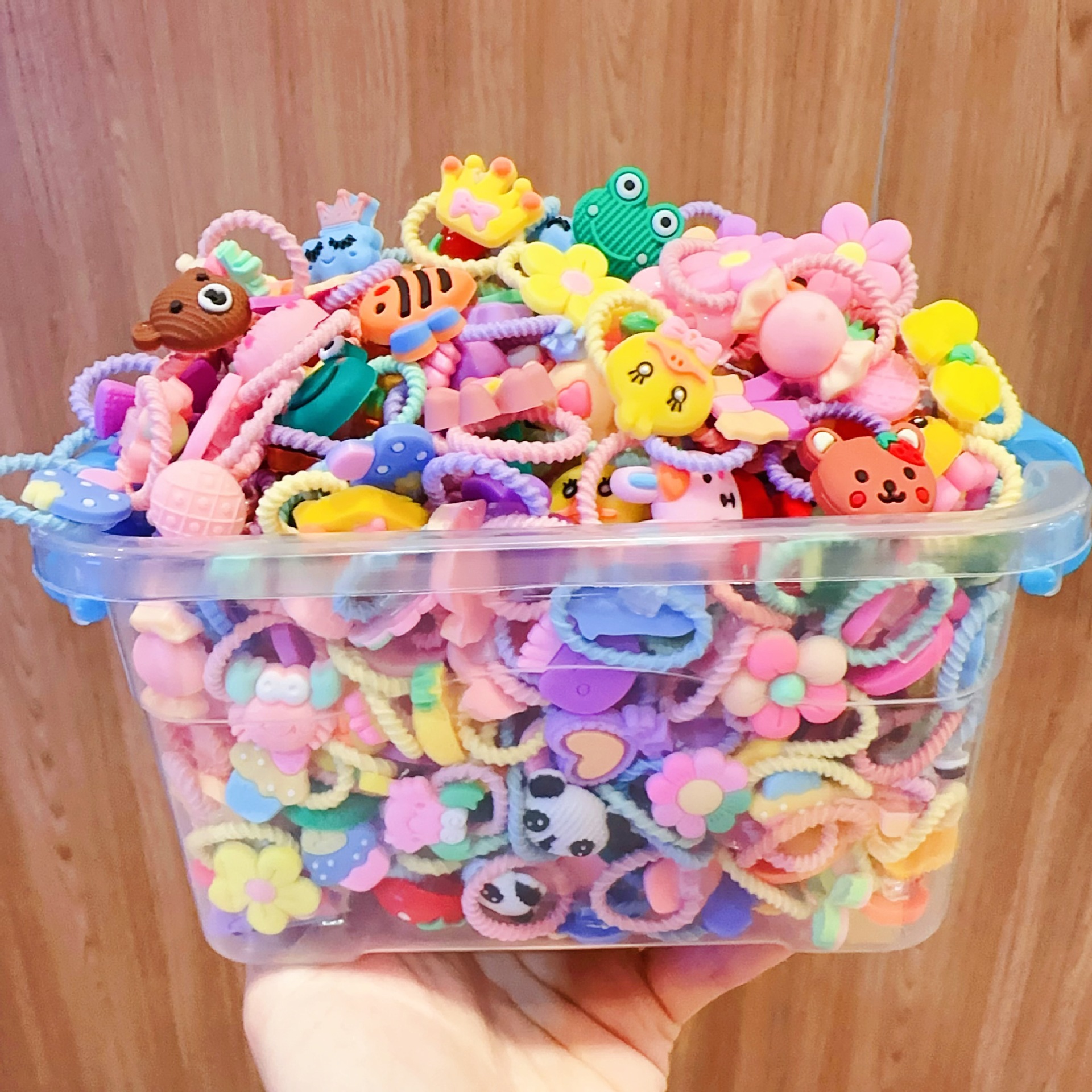 TK 20-100PCS Diademas De Goma De Dibujos Animados Para Niños Lindos Y No Dolorosos Diademas De Cabello Pequeños Anillos Elásticos Para Niños