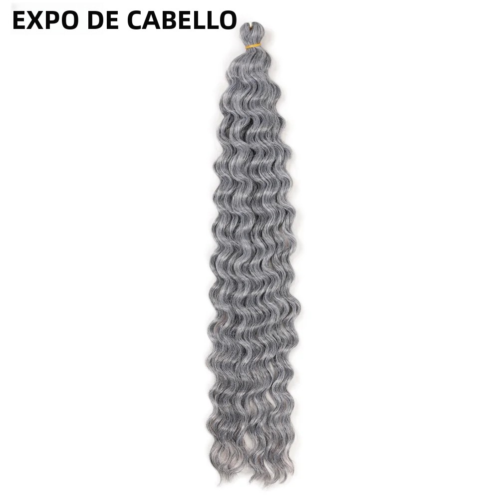 TK Extensiones De Cabello Sintético Freetress Deep Wave Twist Para Tejido Crochet 22"28" Ombre Ocean Wave Suave Para Mujeres