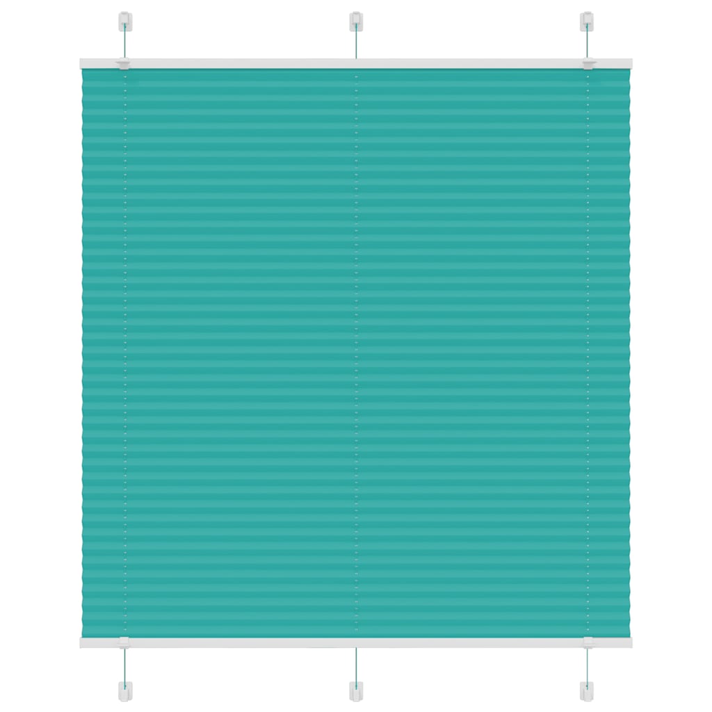 vidaXL Estor Plisado verde petróleo Tela en dimensiones 100x100 cm/100x150 cm/100x200 cm y más | protección solar decorativa para ventanas hogar oficina dormitorio fácil de instalar