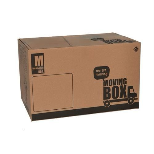 TRESV Pack de 10 Caja de Carton Multiusos con un precinto para Mudanza Embalaje, Envio Paquete Almacenaje Guarda todas cosas, cajas carton mudanza 30x12x15cm