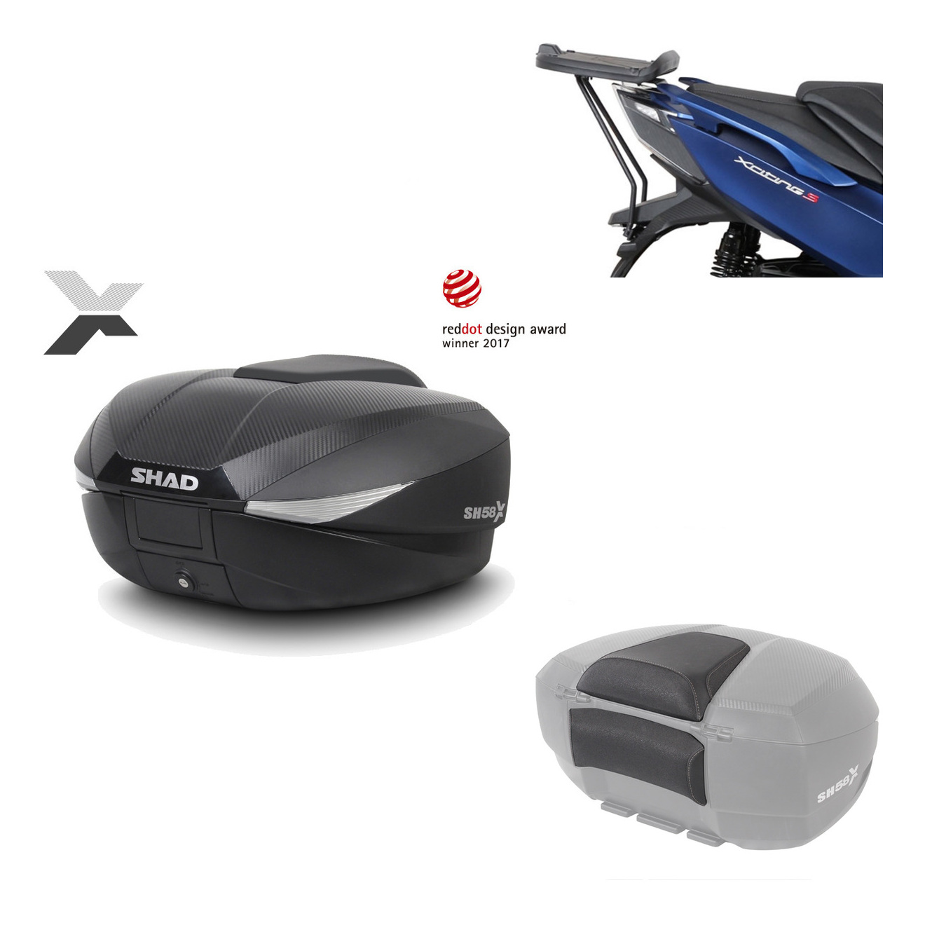 Baul Trasero + Herraje Montaje + Respaldo De Pasajero Sh58x KIT-182339
