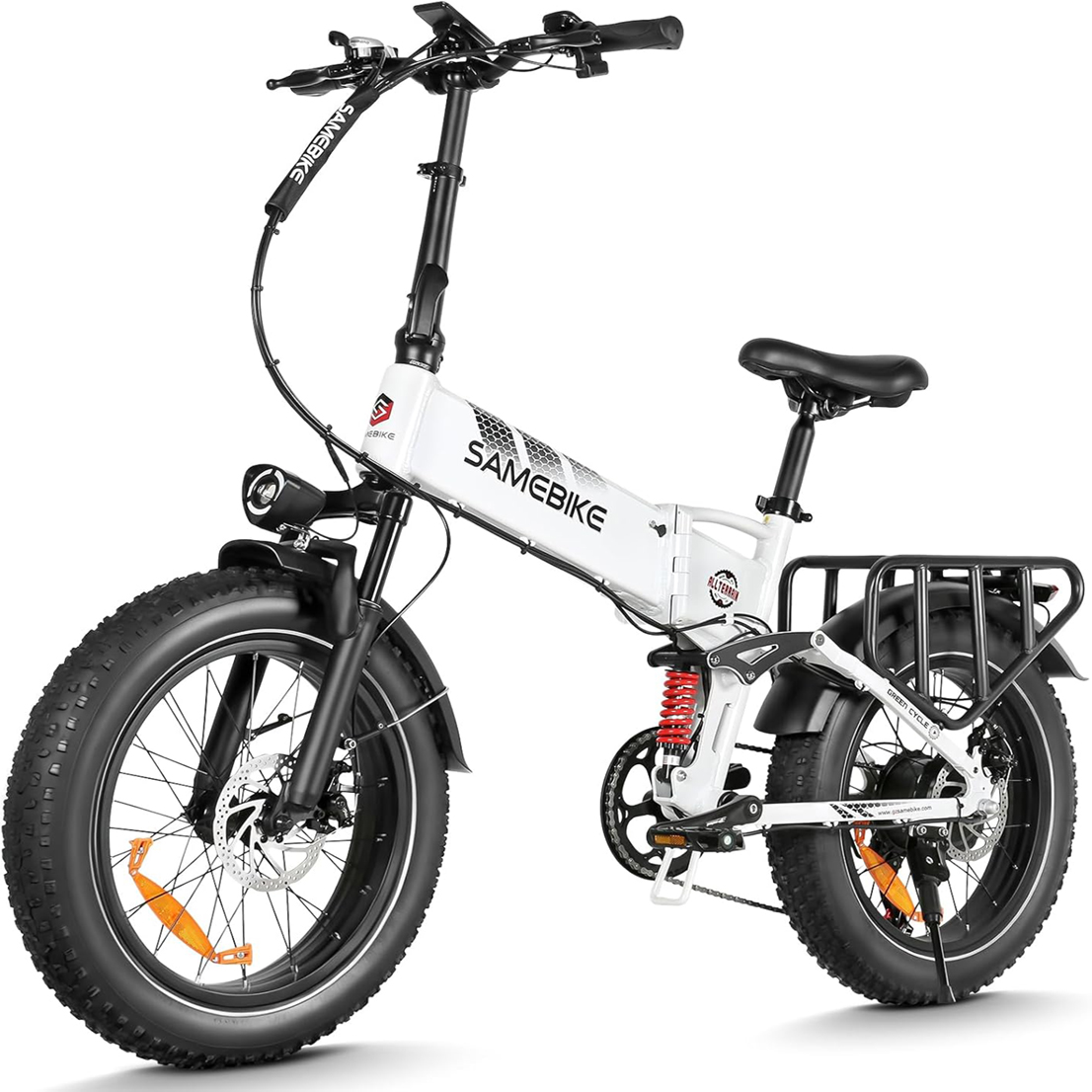 SAMEBIKE RS-A02PRO,Electric Bicycle,250W motor,48V15Ah battery,Max speed 25km/h, Assisted Mode max range 100km,20*4.0 inch Fat Tires,Dual Suspension System