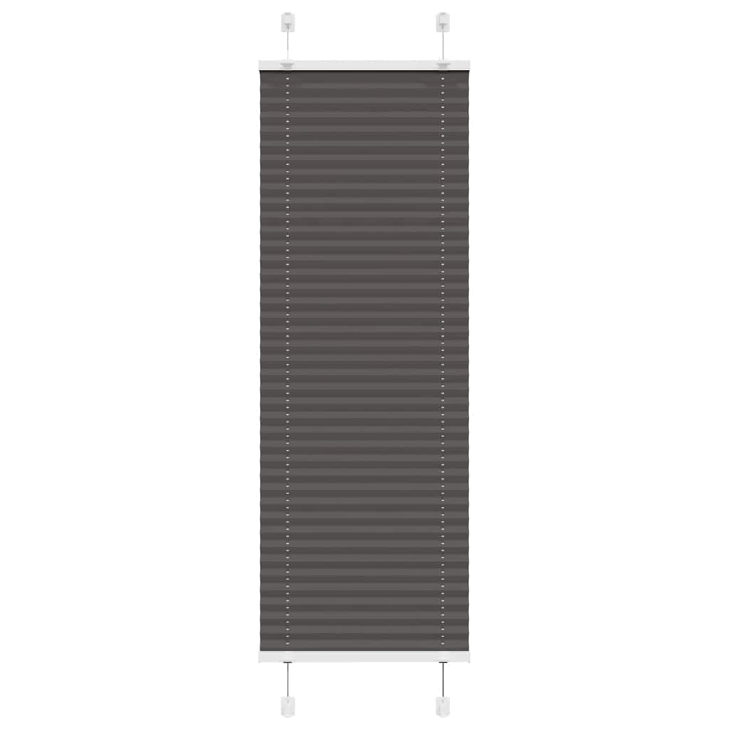 vidaXL Estor Plisado negro 45x100 cm Tela Ancho 44,4 cm Poliéster