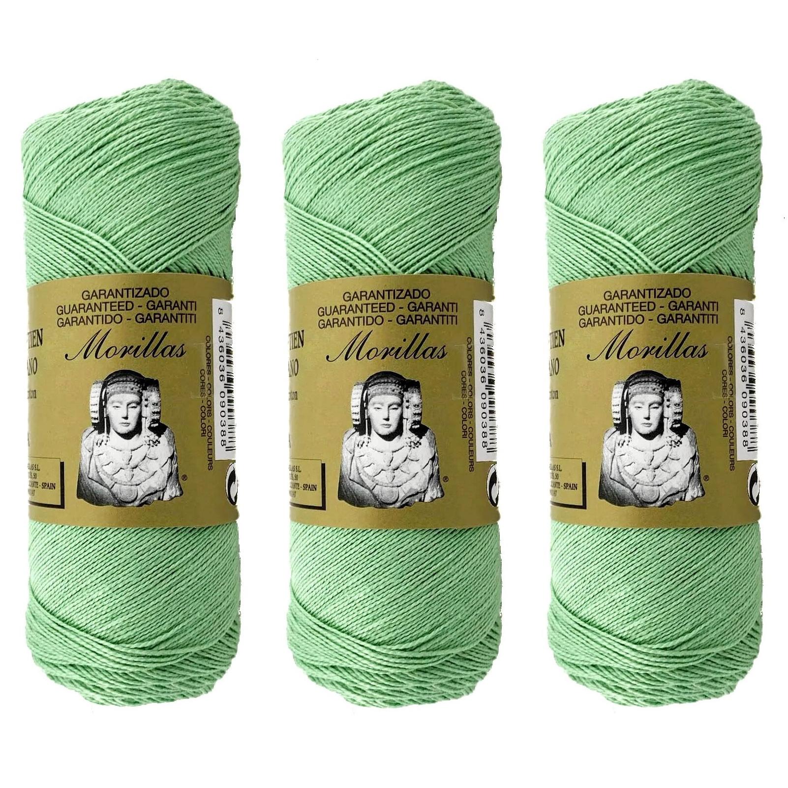 MORILLAS 3pcs Perlés en 5, 8 ó 12 a elegir - Hilo de Algodón para Ganchillo Hilado 100% Algodón para DIY y Tejer a Mano (1u*70 g), Enviado desde la fábrica en  España