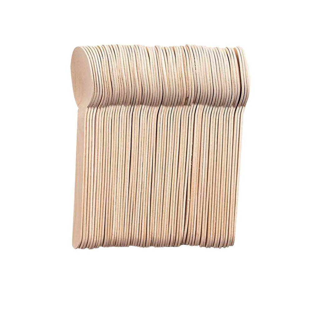 Cubiertos de Madera Biodegradables Desechables 80 Unidades (Cuchillos, Tenedores y Cucharas) + 300 Paletinas para Café 140 mm, Cubiertos Ecológicos Sin BPA, Resistentes para Fiestas, Picnic, Catering, Camping, Bodas y Eventos