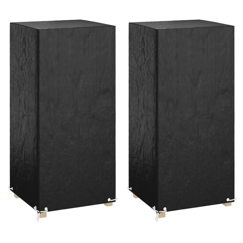 vidaXL Fundas sillas jardín 2 uds 8 ojales polietileno en dimensiones 65x65x110/150 cm/75x70x140 cm/65x65x80/120 cm | cómodas modernas ergonómicas para comedor cocina salón hogar