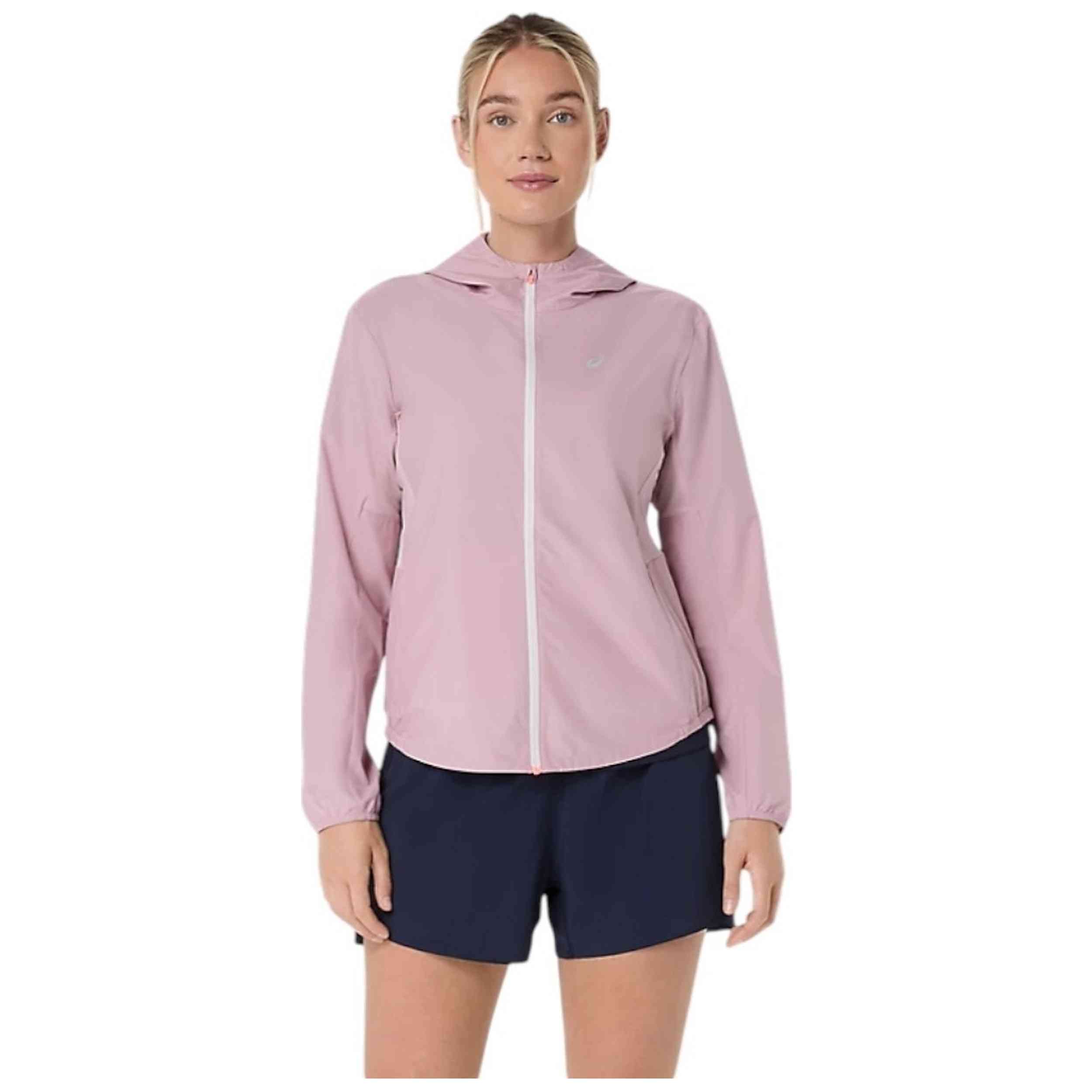 Cortaviento Asics modelo Core Jacket para Mujer en color Rosa