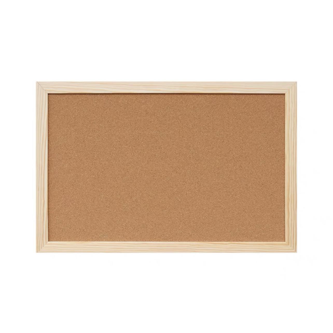 Tablero de corcho Natural - Marco de Madera - Tablon de anuncios - Medidas Diversas