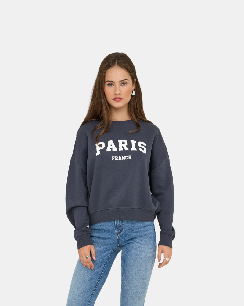 ONLY 15254183 SWEAT Sudaderas Manga larga Mujer Gris