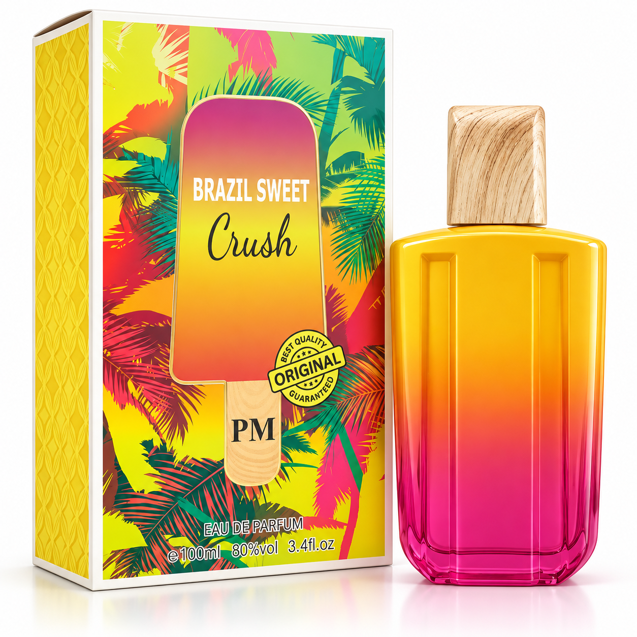 Brazil Sweet Crush Eau de Parfum para Mujer 100 ml – Perfume Femenino Dulce, Frutal y Tropical – Fragancia con Mango, Maracuyá, Piña y Vainilla – Aroma Cálido y Solar para Uso Diario, Verano, Vacaciones y Regalo